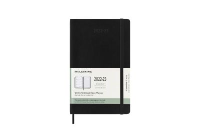 Moleskine 2023 18-Month Weekly Large Softcover Notebook: Black