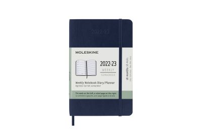 Moleskine 2023 18-Month Weekly Pocket Softcover Notebook: Sapphire Blue