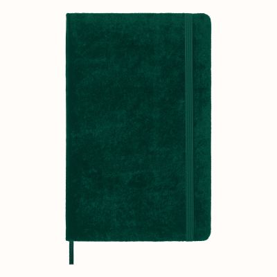 Moleskine Large Ruled Velvet Notebook in Box: Bottle Green