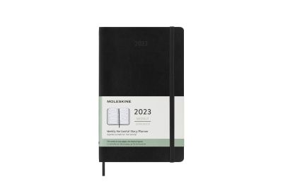 Moleskine 2023 12-Month Weekly Horizontal Large Softcover Notebook: Black