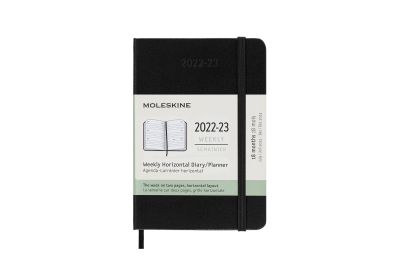 Moleskine 2023 18-Month Weekly Horizontal Pocket Hardcover Notebook: Black