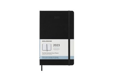 Moleskine 2023 12-Month Monthly Large Hardcover Notebook: Black