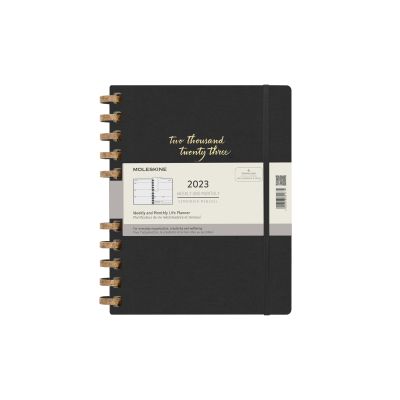 Moleskine 2023 12-Month Extra Extra Large Life Spiral Planner: Remake Midnight