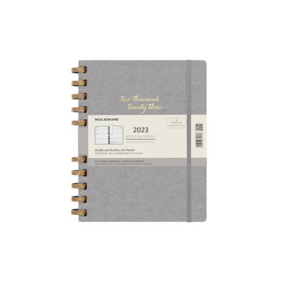 Moleskine 2023 12-Month Extra Extra Large Life Spiral Planner: Remake Smoke