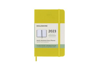 Moleskine 2023 12-Month Weekly Pocket Hardcover Notebook: Hay Yellow