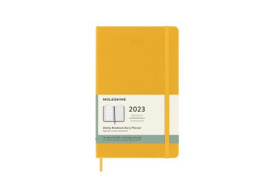 Moleskine 2023 12-Month Weekly Large Hardcover Notebook: Orange Yellow