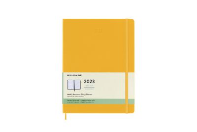 Moleskine 2023 12-Month Weekly Extra Large Hardcover Notebook: Orange Yellow