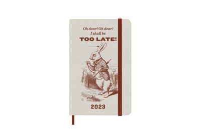 Moleskine Ltd. Ed. Alice In Wonderland 2023 12-Month Weekly Pocket Hardcover Notebook: Red Rabbit