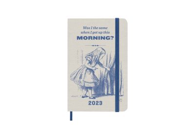 Moleskine Ltd. Ed. Alice In Wonderland 2023 12-Month Weekly Pocket Hardcover Notebook: Blue Alice