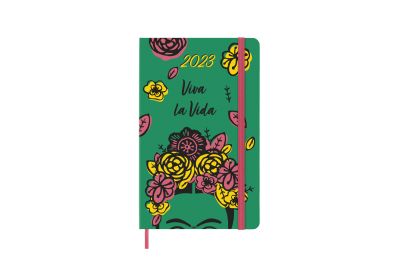 Moleskine Ltd. Ed. Frida Kahlo 2023 12-Month Daily Large Hardcover Notebook: Green