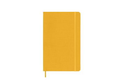 Moleskine Large Ruled Hardcover Silk Notebook: Orange Yellow