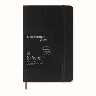 Moleskine Pocket Ruled Softcover Smart Notebook: Black