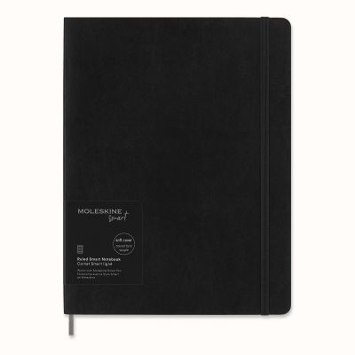 Moleskine Extra Large Softcover Ruled Smart Notebook: Black