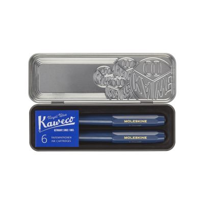 Moleskine x Kaweco Ballpen & Fountain Pen Set: Blue