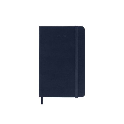 Moleskine 2024 12-Month Daily Pocket Hardcover Notebook: Sapphire Blue