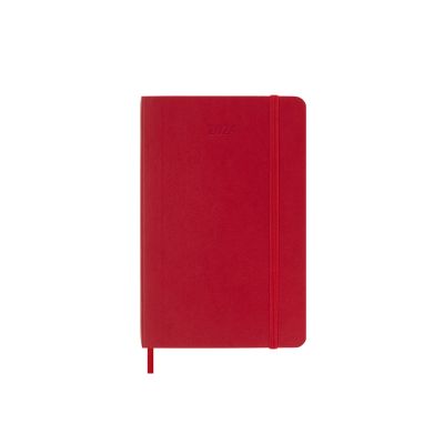 Moleskine 2024 12-Month Daily Pocket Softcover Notebook: Scarlet Red