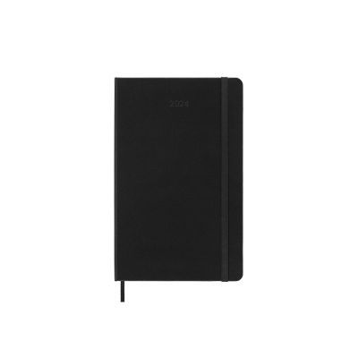 Moleskine 2024 PRO 12-Month Weekly Vertical Large Hardcover Notebook: Black