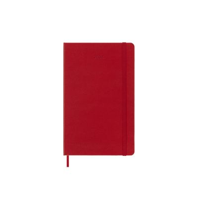 Moleskine 2024 12-Month Weekly Large Hardcover Notebook: Scarlet Red