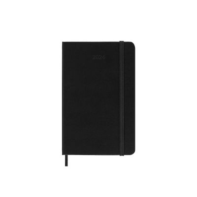 Moleskine 2024 12-Month Weekly Pocket Hardcover Notebook: Black