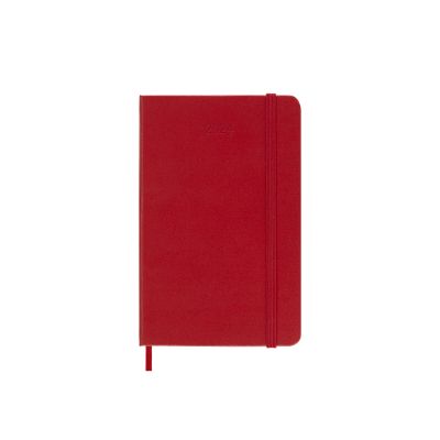 Moleskine 2024 12-Month Weekly Pocket Hardcover Notebook: Scarlet Red