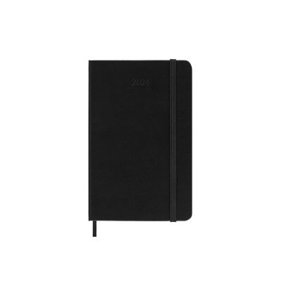 Moleskine 2024 12-Month Weekly Horizontal Pocket Hardcover Notebook: Black