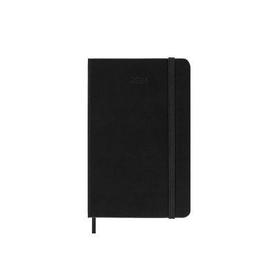 Moleskine 2024 12-Month Weekly Vertical Pocket Hardcover Notebook: Black