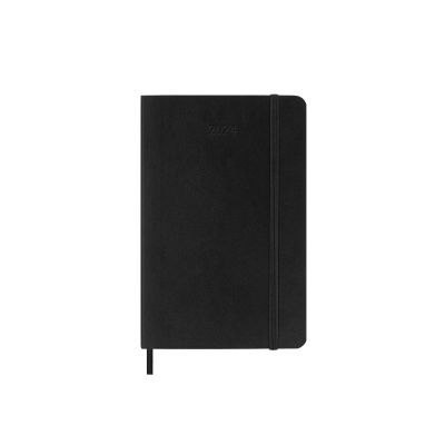 Moleskine 2024 12-Month Monthly Pocket Softcover Notebook: Black