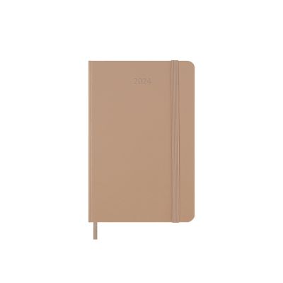 Moleskine 2024 12-Month Weekly Pocket Hardcover Notebook: Sandy Brown