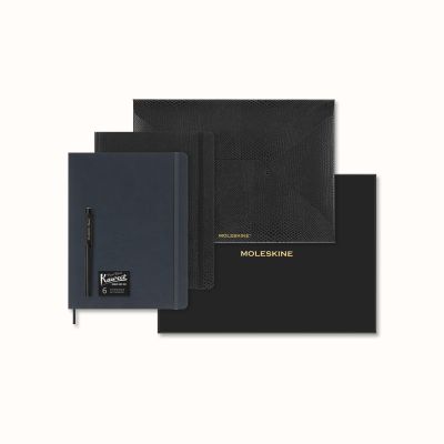 Moleskine Precious & Ethical XL Collector's Box: Black & Petroleum Softcover Notebooks, Pen, Document Envelope