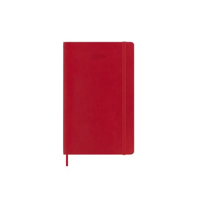 Moleskine 2025 12-Month Daily Large Softcover Notebook: Scarlet Red