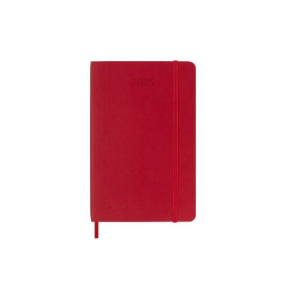 Moleskine 2025 12-Month Weekly Pocket Softcover Notebook: Scarlet Red