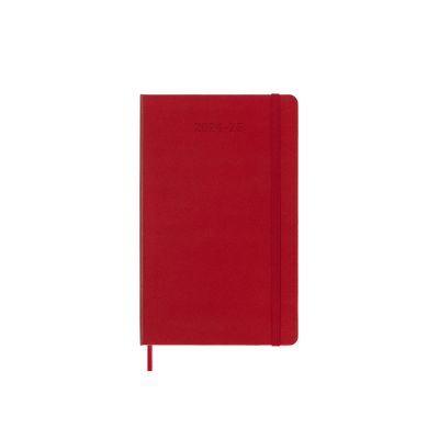 Moleskine 2025 18-Month Weekly Large Hardcover Notebook: Scarlet Red