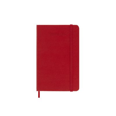 Moleskine 2025 18-Month Weekly Pocket Hardcover Notebook: Scarlet Red