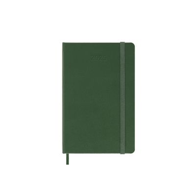 Moleskine 2025 12-Month Weekly Pocket Hardcover Notebook: Myrtle Green