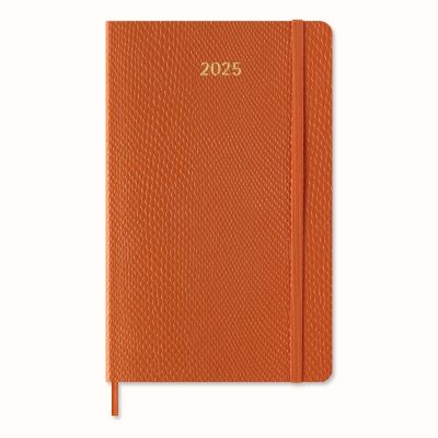 Moleskine Precious & Ethical 2025 12-Month Weekly Large Hardcover Notebook: Boa Orange