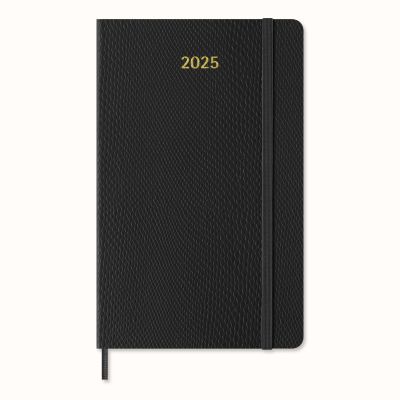 Moleskine Precious & Ethical 2025 12-Month Weekly Large Hardcover Notebook: Boa Black