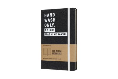 Moleskine Denim Notebook Limited Collection 'Hand Wash Only' Large Ruled Notebook Hard