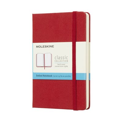 Moleskine Scarlet Red Notebook Pocket Dotted Hard