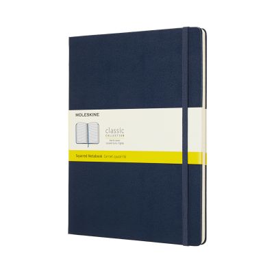 Moleskine Sapphire Blue Notebook Extra Large Squared Hard