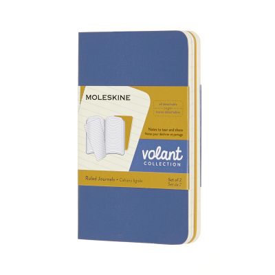 Volant Journals XS Ruled Forget Me Not Blue & Amber Yellow