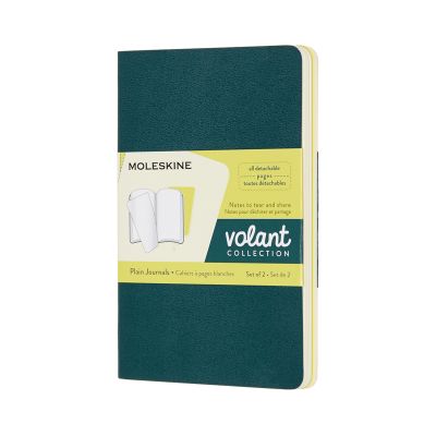 Volant Journals Pocket Plain Pine.Green Lemon Yellow