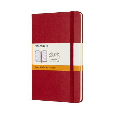 Moleskine Medium Ruled Hardcover Notebook: Scarlet Red