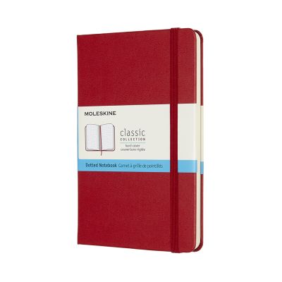 Moleskine Medium Dotted Hardcover Notebook: Scarlet