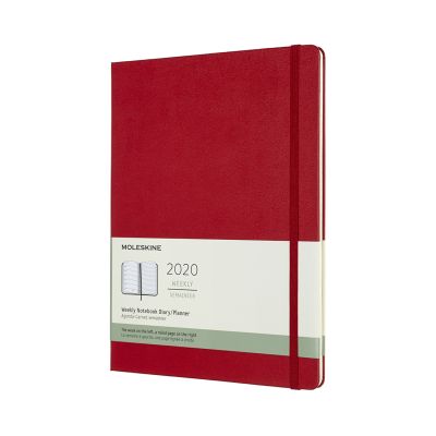 Moleskine 2020 12-month Extra Large Weekly Hardcover Diary: Scarlet Red