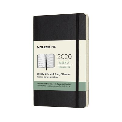 Moleskine 2020 12-Month Pocket Weekly Softcover Diary: Black