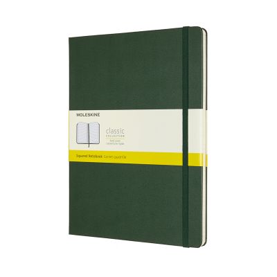 Moleskine Extra Large Squared Hardcover Notebook: Myrtle Green