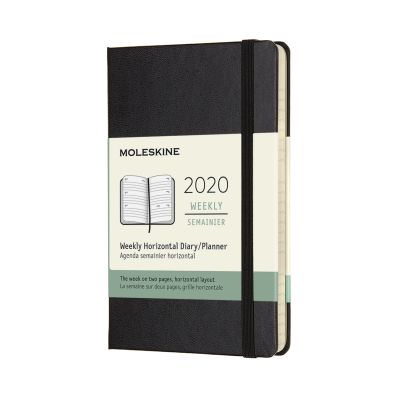 Moleskine 2020 12-Month Horizontal Pocket Weekly Hardcover Diary: Black