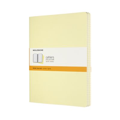 Set Of 3 Moleskine Extra Large Ruled Cahier Journals: Tender Yellow