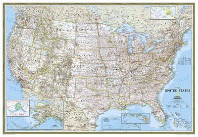 United States Classic, enlarged &, laminated