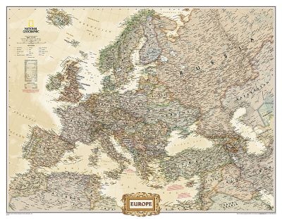 Europe Executive, enlarged &, laminated